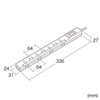 TAP-SLIMSW8-1 スリムタップ(2P・8個口・1m) TAP-SLIMSW8-1 / スリムタップ(2P・8個口・1m)