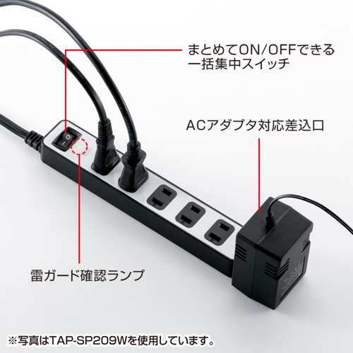 TAP-SP209BK / 雷ガードタップ　