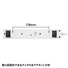 TAP-SP2110-1 雷ガードタップ(2P・10個口・1m・ホワイト) TAP-SP2110-1 / 雷ガードタップ(2P・10個口・1m・ホワイト)