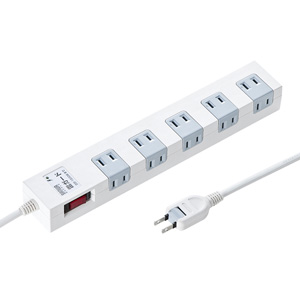 TAP-SP2110-1 / 雷ガードタップ（2P・10個口・1m・ホワイト）