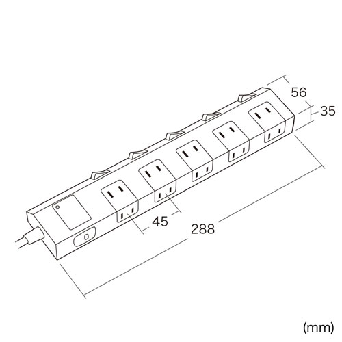 TAP-SP2110SW-1 / 節電タップ（2P・10個口・1m）