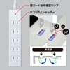 TAP-SP2116MG-2WN 雷ガードタップ(2P・6個口・2m) TAP-SP2116MG-2WN / 雷ガードタップ(2P・6個口・2m)
