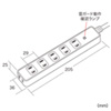 TAP-SP212BK 雷ガードタップ(2P・6個口・2m・ブラック) TAP-SP212BK / 雷ガードタップ(2P・6個口・2m・ブラック)