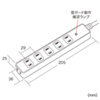 TAP-SP212BK / 雷ガードタップ（2P・6個口・2m・ブラック）