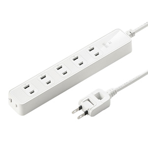 TAP-SP212W / 雷ガードタップ（2P・6個口・2m・ホワイト）