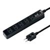 TAP-SP213BK 雷ガードタップ(2P・6個口・2m・ブラック) TAP-SP213BK / 雷ガードタップ(2P・6個口・2m・ブラック)
