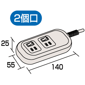 TAP-SP22E-5 / 省エネタップSP（5m、2個口）