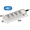 TAP-SP24E / 省エネタップSP（2m、4個口）