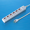 TAP-SP266NSH 省エネタップSP(6個口・2m・シャッター付) TAP-SP266NSH / 省エネタップSP(6個口・2m・シャッター付)