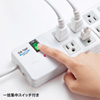TAP-SP306 雷ガードタップ(3P・8個口・2.5m・ホワイト) TAP-SP306 / 雷ガードタップ(3P・8個口・2.5m・ホワイト)