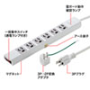 TAP-SP36MG-3 雷ガードタップ(3P・6個口・3m) TAP-SP36MG-3 / 雷ガードタップ(3P・6個口・3m)