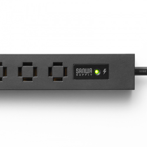 TAP-SPSLIM6MG-2BK / スリムタップ（AC6個口・マグネット付き・雷ガード付き）