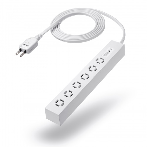 TAP-SPSLIM6MG-2W / スリムタップ(AC6個口・マグネット付き・雷ガード付き)