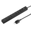 TAP-SPSLIM8MG-2BK スリムタップ(AC8個口・マグネット付き・雷ガード付き) TAP-SPSLIM8MG-2BK / スリムタップ(AC8個口・マグネット付き・雷ガード付き)