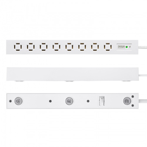 TAP-SPSLIM8MG-2W / スリムタップ(AC8個口・マグネット付き・雷ガード付き)