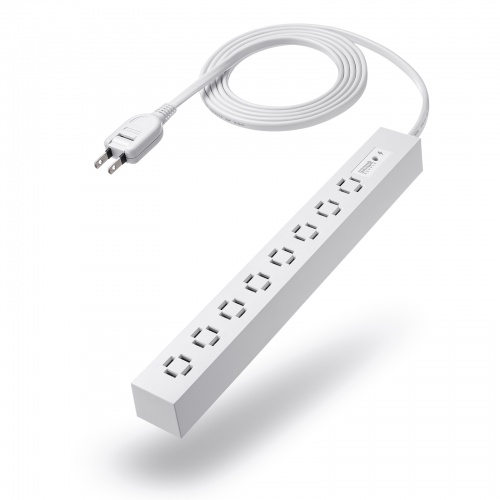 TAP-SPSLIM8MG-2W / スリムタップ(AC8個口・マグネット付き・雷ガード付き)