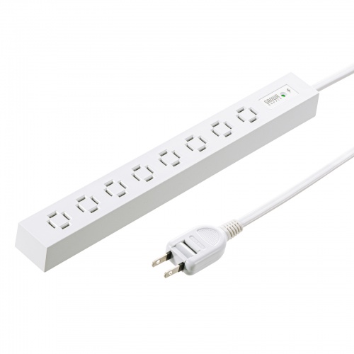 TAP-SPSLIM8MG-2W / スリムタップ(AC8個口・マグネット付き・雷ガード付き)