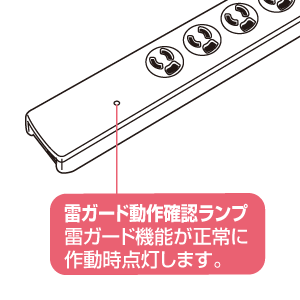 TAP-SPTEL7N / 高性能雷ガードタップ（3P抜け止め・7個口・2m）