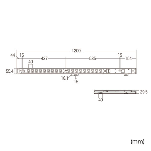 TAP-SV1518BN / 19インチサーバーラック用コンセント(15A)