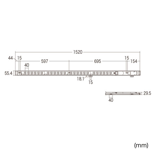 TAP-SV1524BN / 19インチサーバーラック用コンセント(15A)