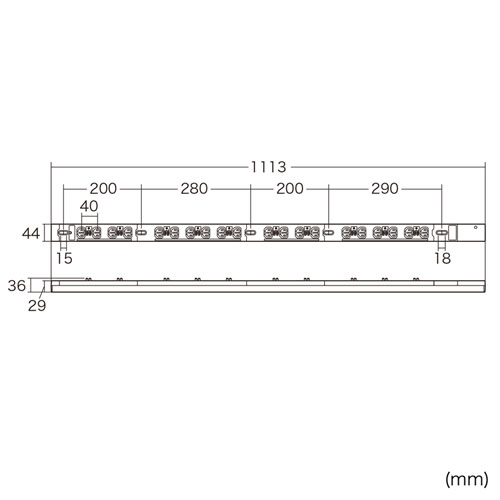 TAP-SV22020LK / 19インチサーバーラック用コンセント 200V（20A）抜け防止ロック機能付き（IEC C13・20個口・3m）