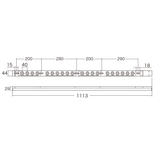 TAP-SV22020 / 19インチサーバーラック用コンセント（200V・20A・IEC C13・20個口・3m）