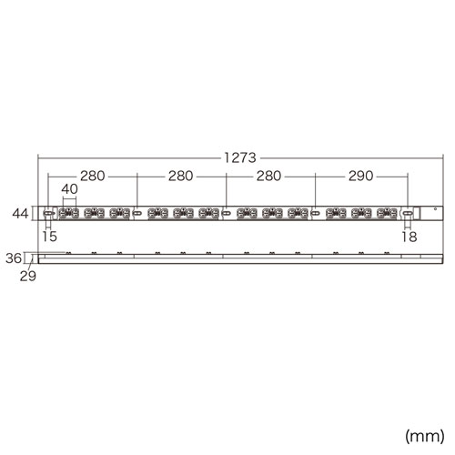 TAP-SV22024LK / 19インチサーバーラック用コンセント 200V（20A）抜け防止ロック機能付き（IEC C13・24個口・3m）