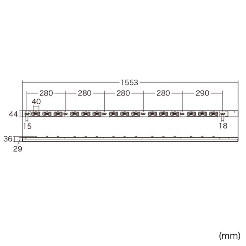 TAP-SV22030LK / 19インチサーバーラック用コンセント 200V（20A）抜け防止ロック機能付き（IEC C13・30個口・3m）