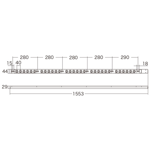 TAP-SV22030 / 19インチサーバーラック用コンセント（200V・20A・IEC C13・30個口・3m）