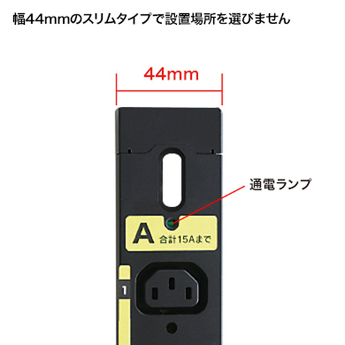 TAP-SV23012 / 19インチサーバーラック用コンセント（200V・30A・IEC C13・12個口・3m）