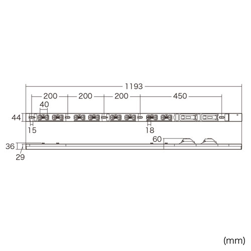 TAP-SV23016LK / 19インチサーバーラック用コンセント 200V（30A）抜け防止ロック機能付き（IEC C13・16個口・3m）