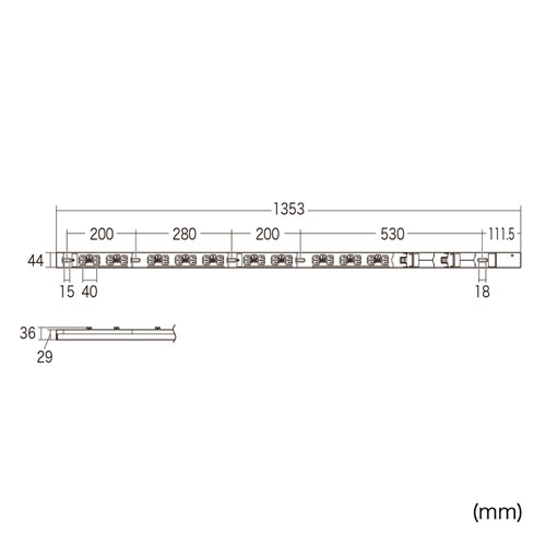 TAP-SV23020LKN / 19インチサーバーラック用コンセント　200V(30A)　抜け防止ロック機能付き