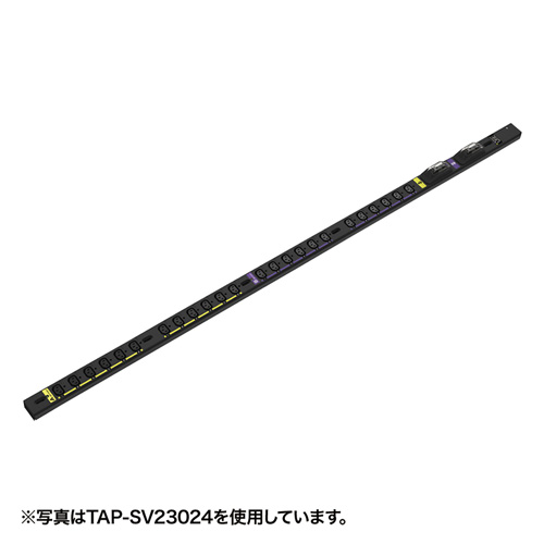 TAP-SV23020 / 19インチサーバーラック用コンセント（200V・30A・IEC C13・20個口・3m）