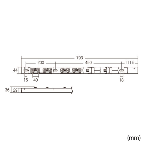 TAP-SV2308LKN / 19インチサーバーラック用コンセント　200V(30A)　抜け防止ロック機能付き