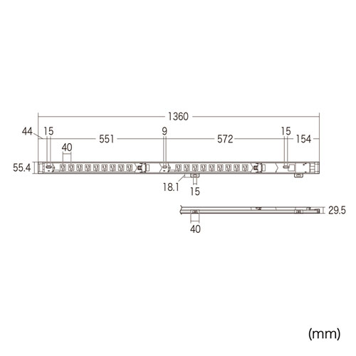 TAP-SV3018B20N / 19インチサーバーラック用コンセント(30A)