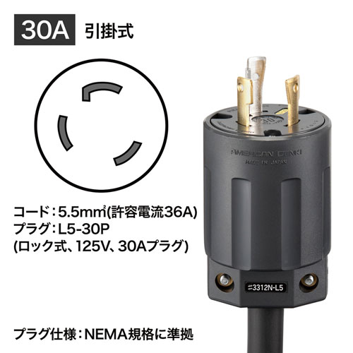 TAP-SV3018B20N / 19インチサーバーラック用コンセント(30A)