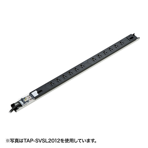 TAP-SVSL1518 / 19インチサーバーラック用コンセント（100V・15A・スリムタイプ・3P・18個口・3m）