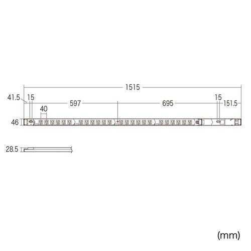 TAP-SVSL1524BN / 19インチサーバーラック用コンセント(15A)