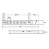 TAP-SVSL206 / 19インチサーバーラック用コンセント(100V・20A・スリムタイプ・3P・6個口・3m)