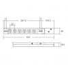 TAP-SVSL206 / 19インチサーバーラック用コンセント(100V・20A・スリムタイプ・3P・6個口・3m)
