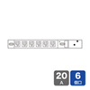 TAP-SVSL206 19インチサーバーラック用コンセント(100V・20A・スリムタイプ・3P・6個口・3m) TAP-SVSL206 / 19インチサーバーラック用コンセント(100V・20A・スリムタイプ・3P・6個口・3m)