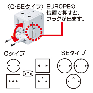 TAP-TR14USB / 海外電源プラグ