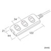 TAP-TSH43BKN / 火災予防安全タップ（2P・4個口・3m・ブラック）