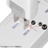 TAP-TSH41N2 火災予防タップ・2P・4個口・1m・ホワイト TAP-TSH41N2 / 火災予防タップ・2P・4個口・1m・ホワイト