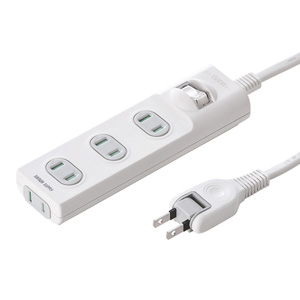 TAP-TSH41SWN / 火災予防安全タップ(2P・4個口・1m・ホワイト)