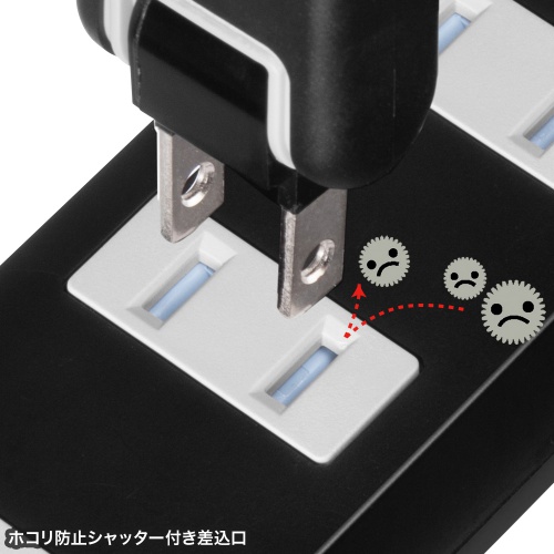 TAP-TSH42BKN2 / 火災予防タップ・2m・ブラック