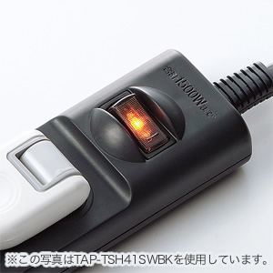 TAP-TSH65SW / 火災予防安全タップ（2P・6個口・5m）