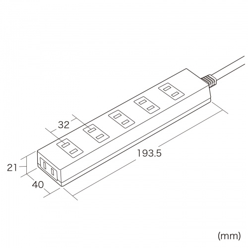 TAP-TSH63N2 / 火災予防タップ・3m・ホワイト
