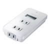 TAP-TST14W ワットモニター付きコンセントタップ(2P・3個口・ホワイト) TAP-TST14W / ワットモニター付きコンセントタップ(2P・3個口・ホワイト)