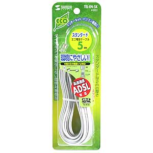 TEL-EN-5K / エコロジー電話ケーブル（ノーマル・5m）